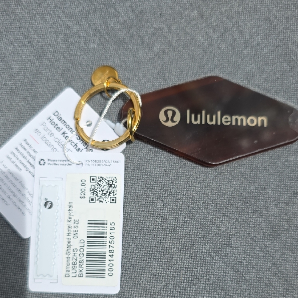 Lululemon Gold Keychain